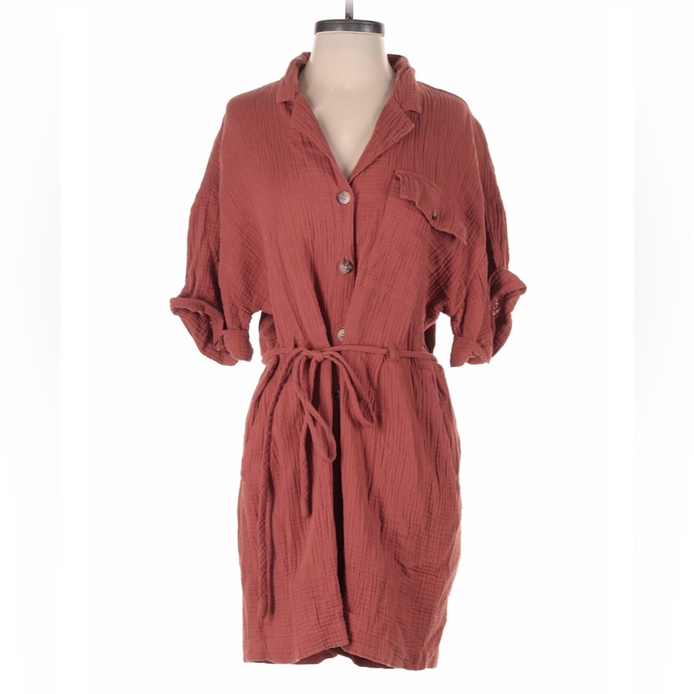 Madewell Lightspun belted safari romper Size Large